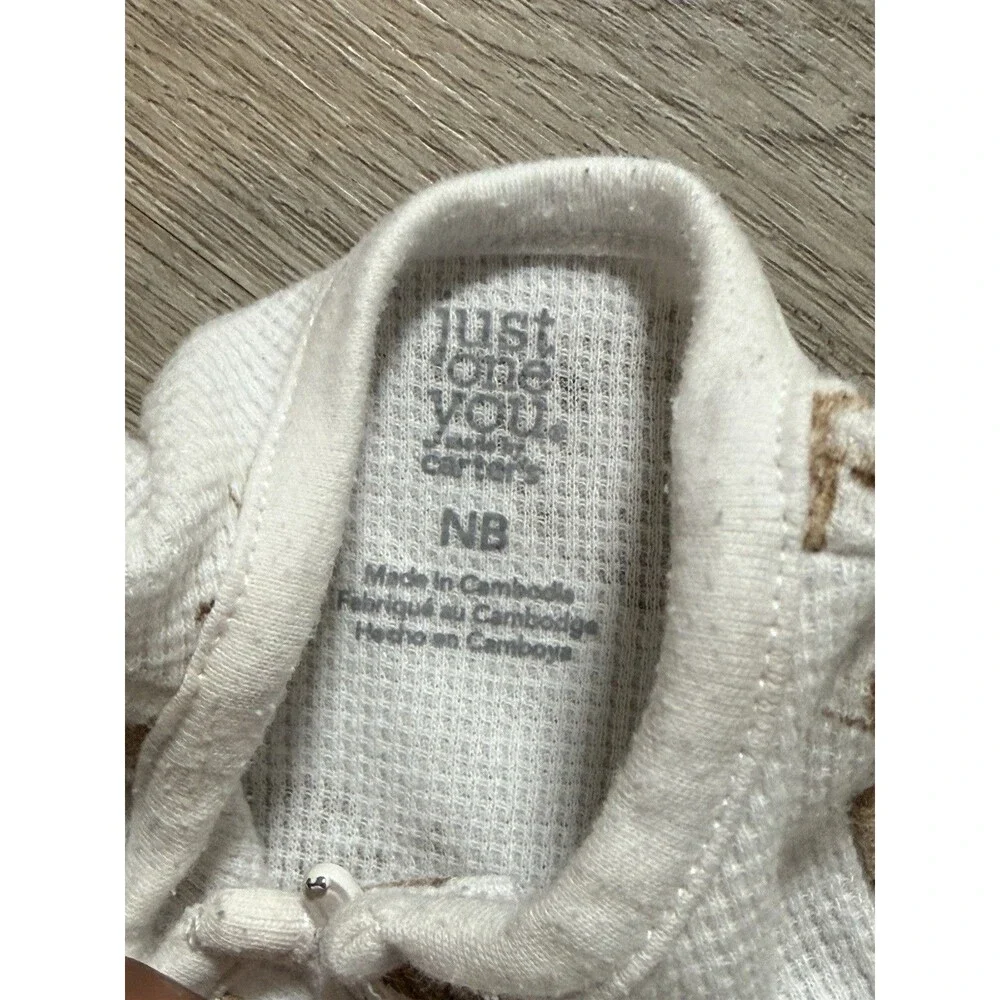 Just One You by Carters Newborn Koala Footed Sleeper Zip Up Waffle Knit NB